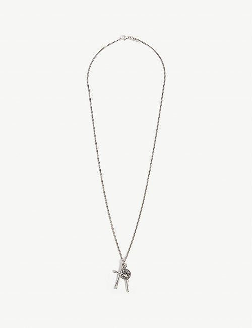 EMANUELE BICOCCHI: Key and cross sterling silver necklace