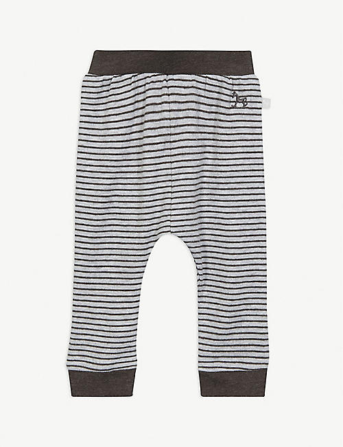THE LITTLE TAILOR: Rocking horse-embroidered stripe-print cotton-blend trousers 0-18 months