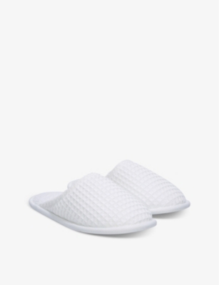 THE WHITE COMPANY: Waffle towelling cotton and modal-blend slippers