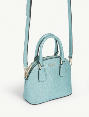 kate spade blue sparkle purse