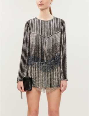 Topshop beaded shop fringe jacket