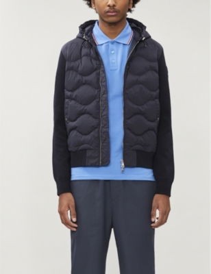 moncler wool and quilted shell down jacket