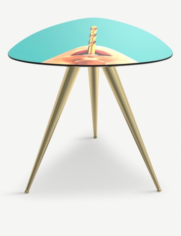 Drill side table 48cm