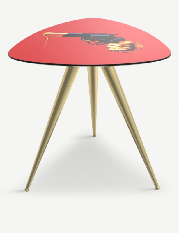 Revolver wooden side table 48cm