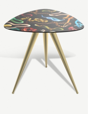 SELETTI: Snakes wooden side table 48cm