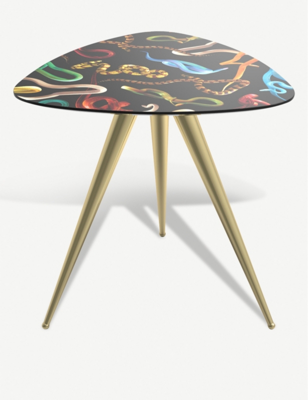 Snakes wooden side table 48cm