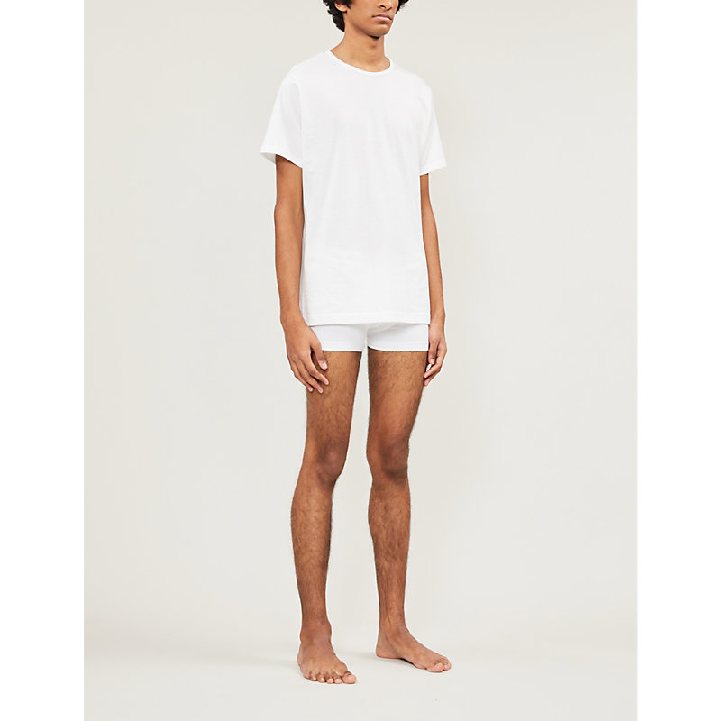Shop Sunspel Men's White Q82 Regular-fit Cotton-jersey T-shirt