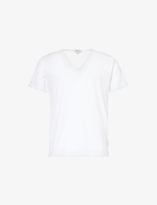 Sunspel Superfine Egyptian Cotton T-shirt In White