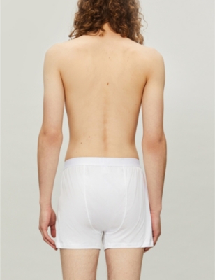 Sunspel Q82 Loose-fit Superfine Cotton Boxers In White