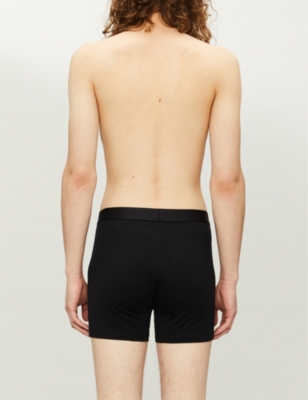 Sunspel Brushed Loopback Cotton-jersey Shorts In Black