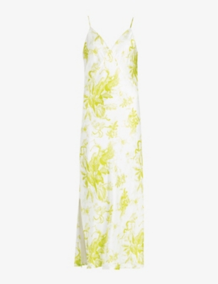 Slinky Floral Silk Dress