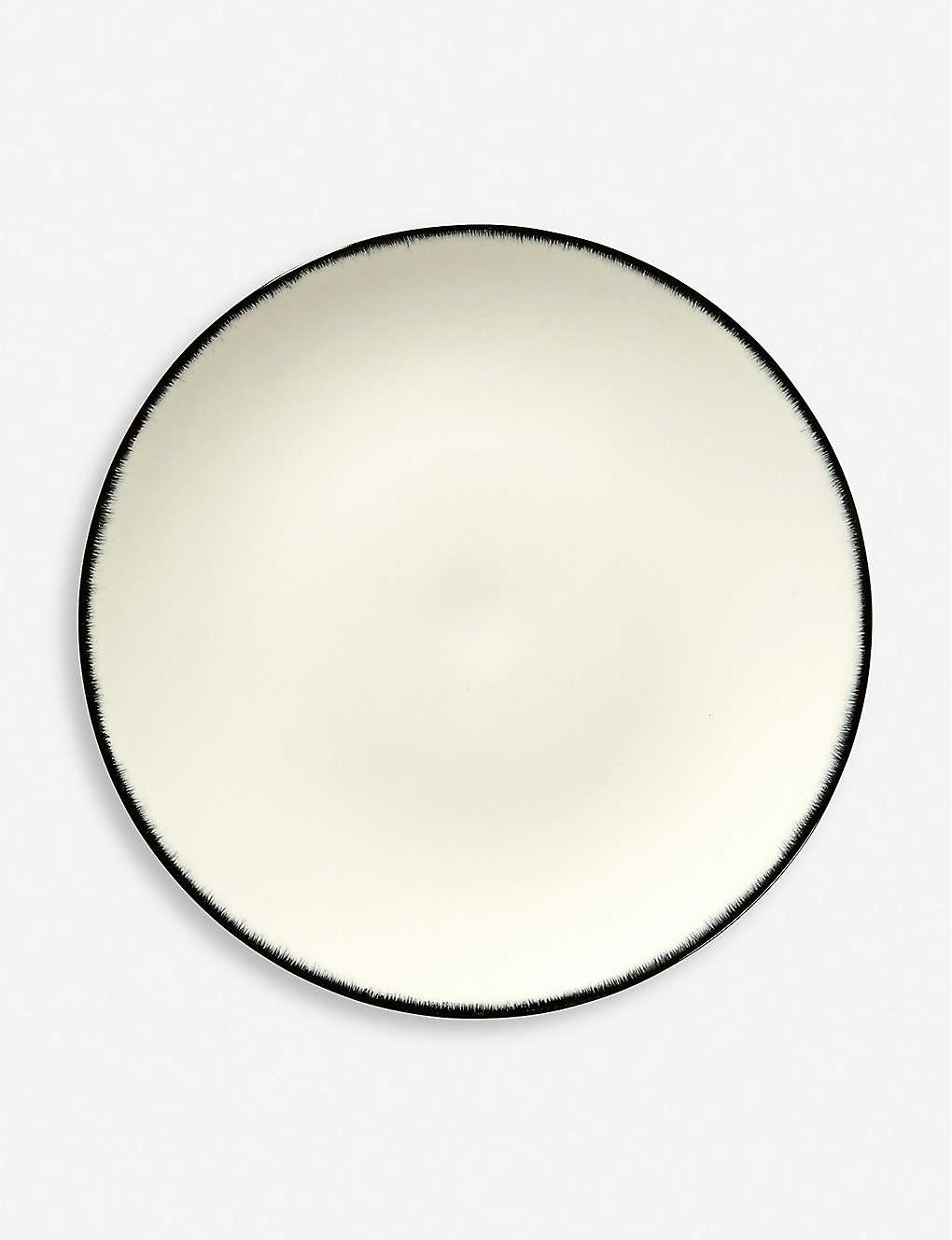 Ann Demeulemeester White And Black X Serax Dé Variation No.1 Porcelain Plate 17.5cm