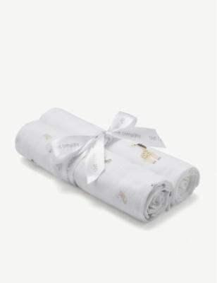 leopard print muslin squares