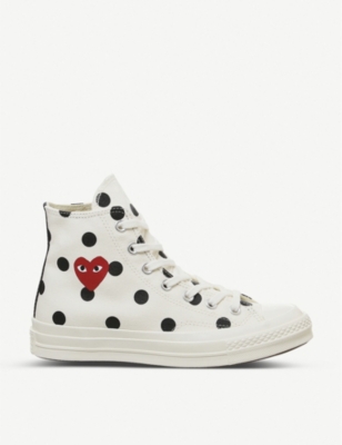 Comme des Garçons x Converse 70s spotted canvas high-top trainers