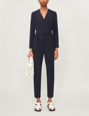 CLAUDIE PIERLOT Janelle pinstripe crepe jumpsuit Selfridges