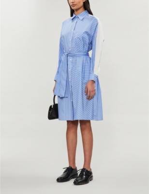 maje striped shirt dress