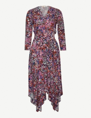 maje floral midi dress