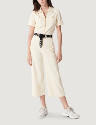 Zip Up Denim Jumpsuit