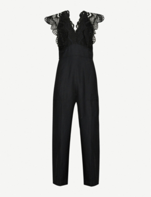 sandro black jumpsuit