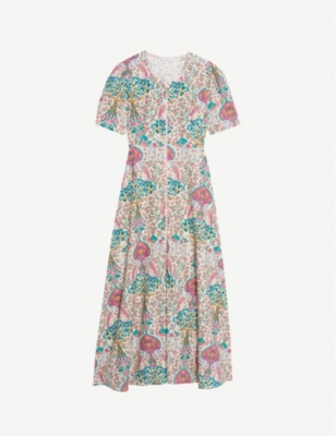 cotton floral midi dress