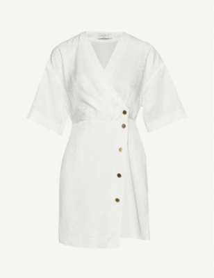 wrap around mini dress