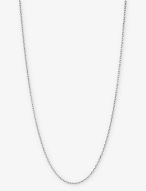 MARIA BLACK: Chain 50 rhodium-plated recycled sterling-silver necklace