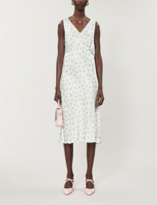 NONE - Summer empire-line satin midi dress | Selfridges.com