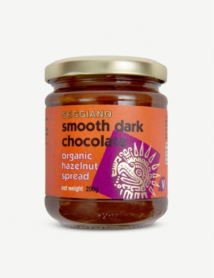 SEGGIANO: Smooth dark chocolate organic hazelnut spread 200g