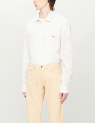 polo ralph lauren slim fit linen shirt