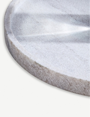 The White Company Round Marble Board 28cm In Grey / Stone