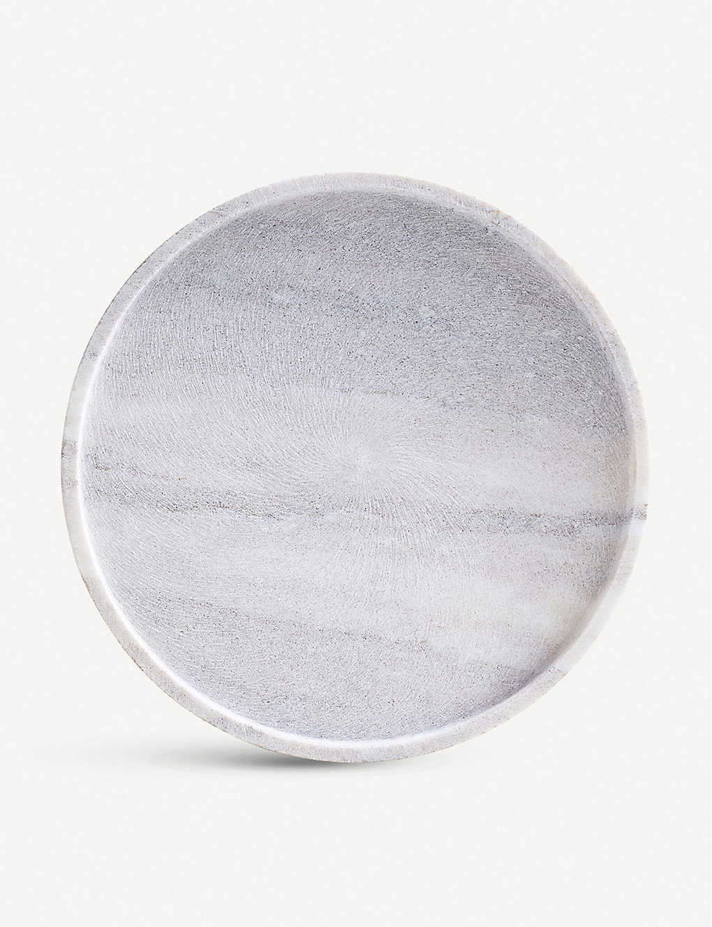 The White Company Round Marble Board 28cm In Grey / Stone