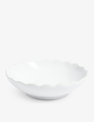 The White Company Portobello Scalloped Bowls Set Of Two In White