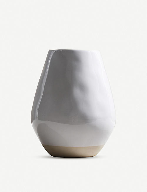 THE WHITE COMPANY: Parham ceramic vase 25cm x 12cm