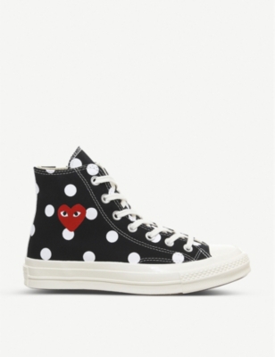 Comme des Garçons x Converse 70s spotted canvas high-top trainers