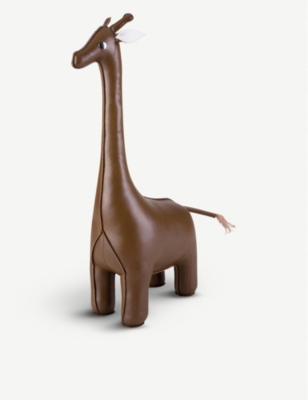 ZUNY: Giraffe faux-leather doorstop 49cm