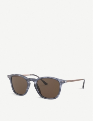 Shop Giorgio Armani Womens Blue Ar8128 Square Sunglasses