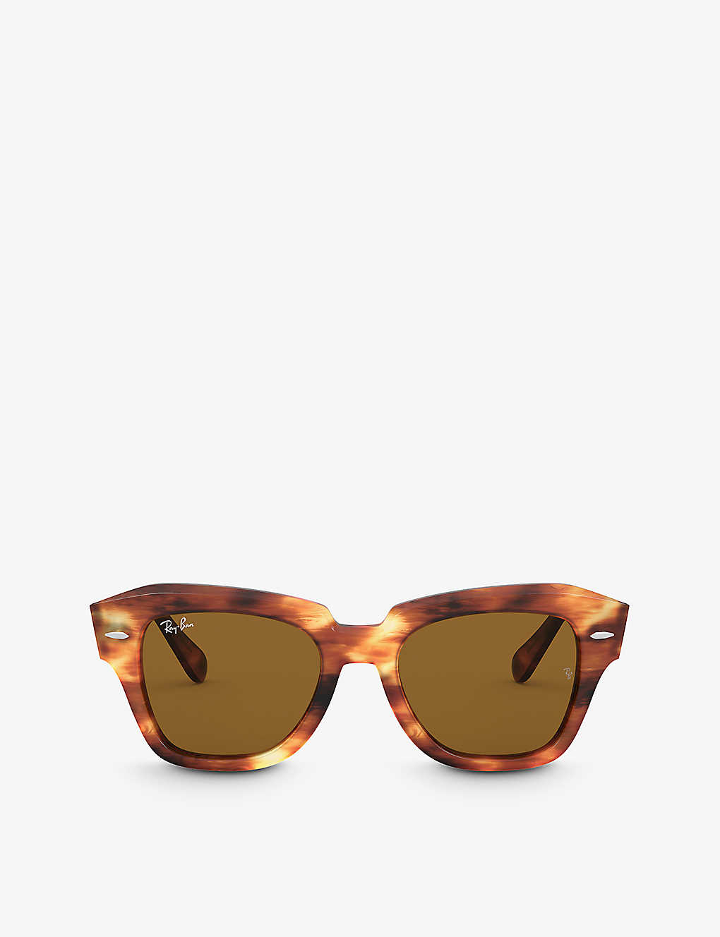 Ray Ban Ray-ban Womens Brown Rb2186 Rectangular-frame Acetate Sunglasses