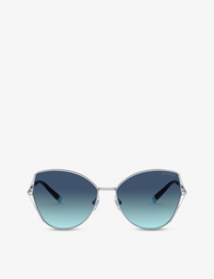 Tiffany & Co Tf3072 59 Cat-eye Metal Sunglasses In Silver (silver)