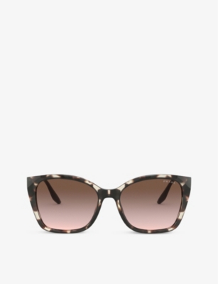 PRADA: PR 12XS cat-eye acetate and metal sunglasses