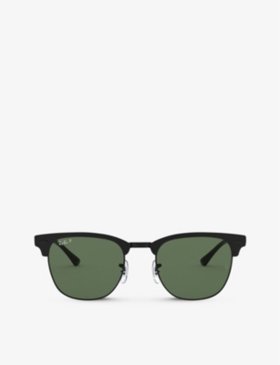 Ray Ban Rb3716 Clubmaster Metal Square Sunglasses Selfridges Com