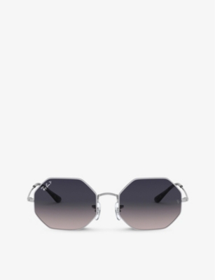 RAY-BAN: RX1972V metal octagonal-frame sunglasses