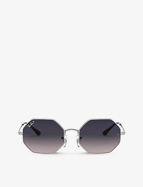 RAY-BAN: RX1972V metal octagonal-frame sunglasses