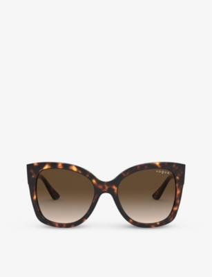 Vogue Womens Brown Vo5338s Pillow-frame Tortoiseshell Acetate Sunglasses