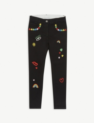Stella mccartney  heartembroidered skinny jeans 416 years
