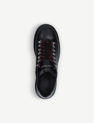 alexander mcqueen show leather platform trainers