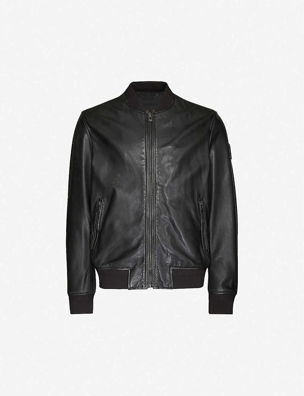 BELSTAFF - Slim-fit leather bomber jacket | Selfridges.com