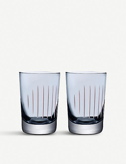 NUDE GLASS: Parrot crystal tumbler set of two