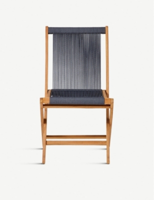 Folding Rope teak chair 45cm 