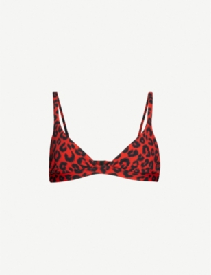 red leopard print bikini