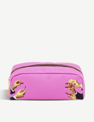 Seletti Wears Toiletpaper Lipstick-print Faux-leather Case